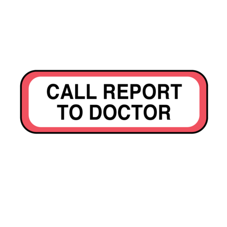 NEVS Position Labels - Call to Doctor 1/2" x 1-1/2" White w/Red & Black XP-130